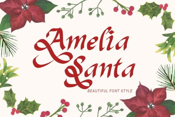 Amelia Santa: A Typographic Story for Holiday Campaigns