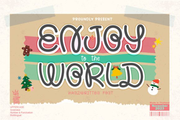 Enjoy World: The Friendly Handwritten Font for Your Craft Business