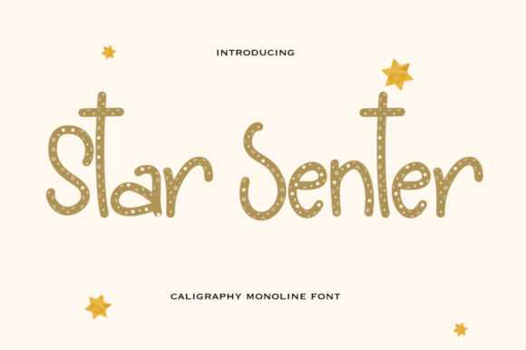 Star Senter: A Cute Monoline Font for Web Design